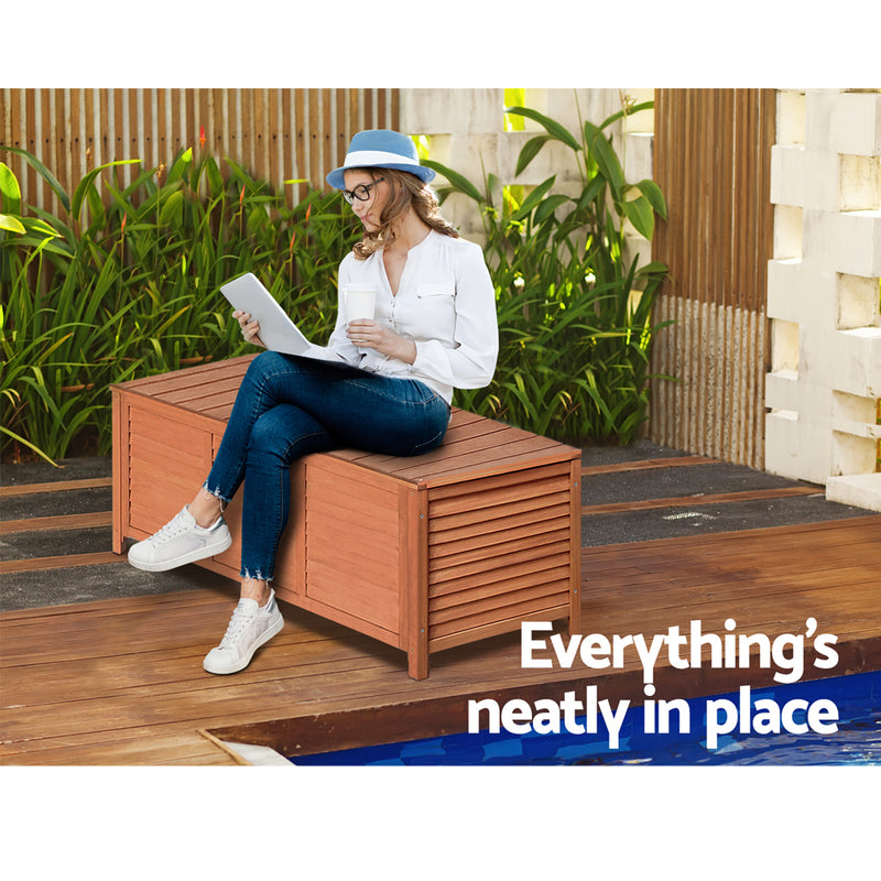 Gardeon Outdoor Fir Wooden Storage Bench