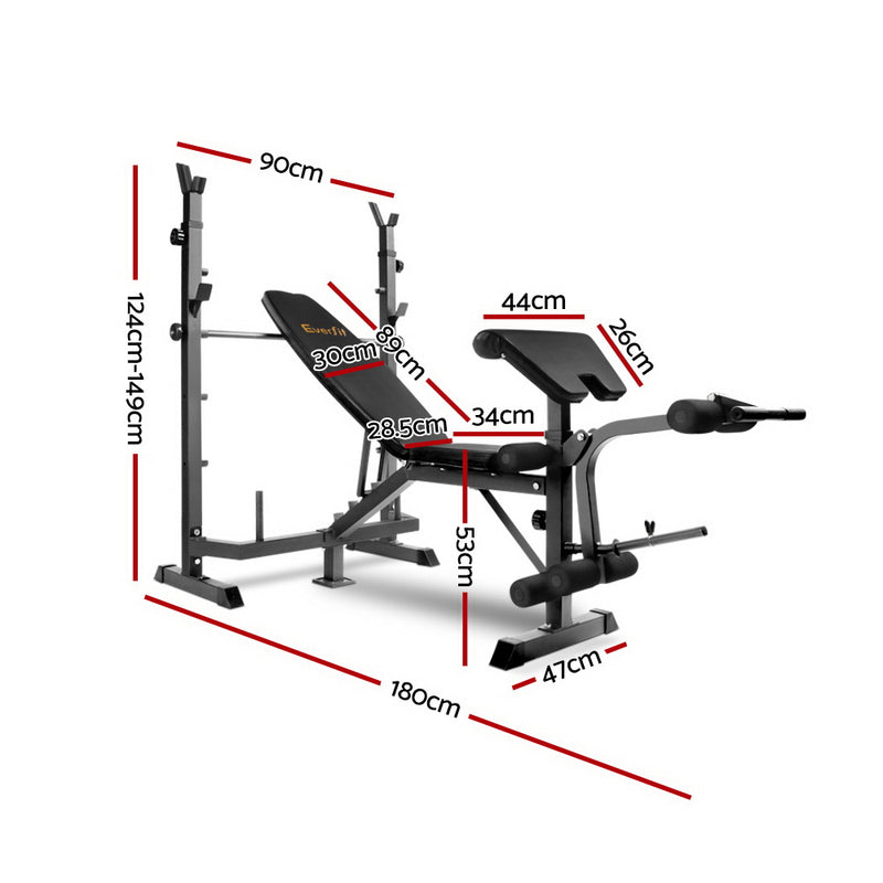 Everfit 9-In-1 Weight Bench Multi-Function Power Station Fitness Gym Equipment