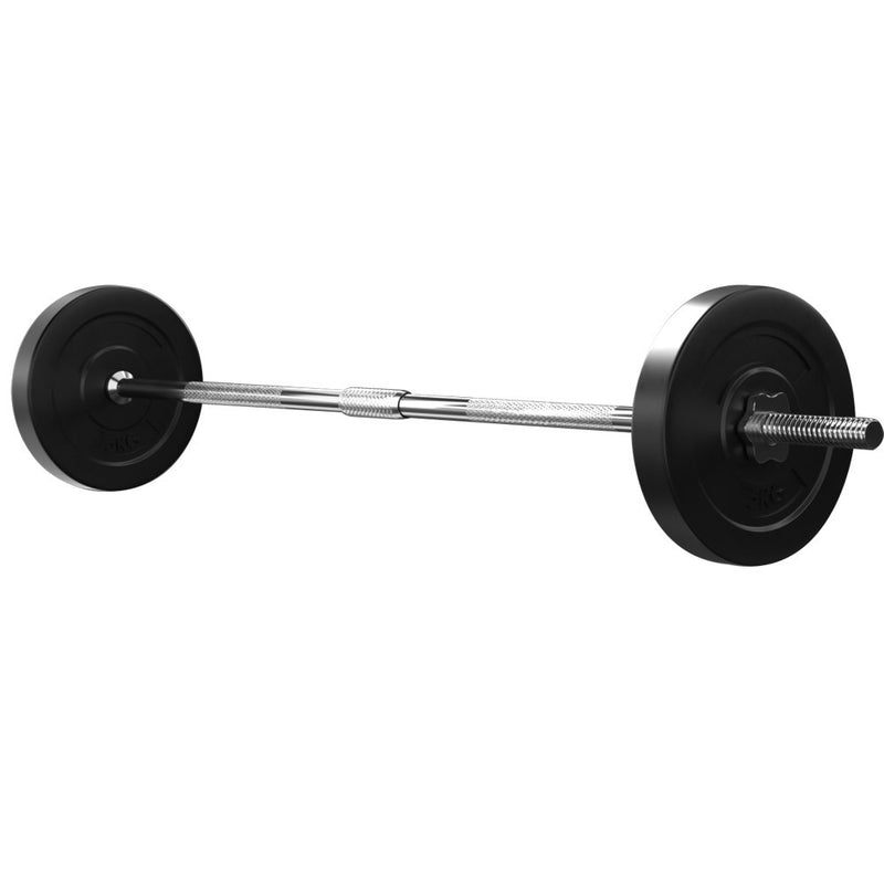 18KG Barbell Weight Set Plates Bar Bench Press Fitness Exercise Home Gym 168cm