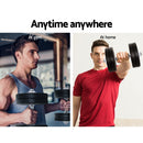 Everfit 25kg Dumbbell Set Weight Plates Dumbbells Lifting Bench