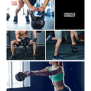 Everfit 16kg Kettlebell Set Weight Lifting Bench Dumbbells Kettle Bell Gym Home