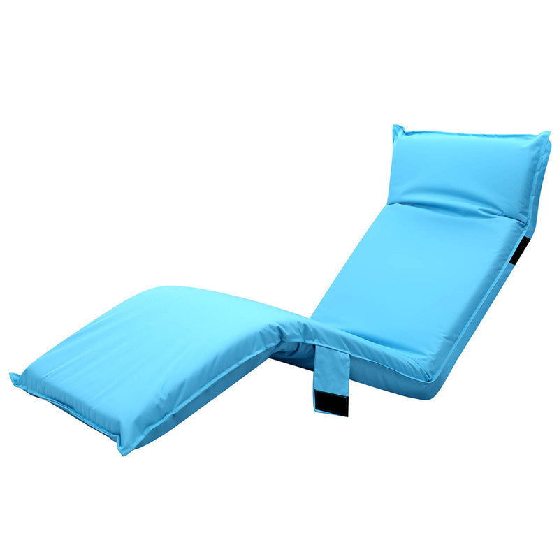 Artiss Adjustable Beach Sun Pool Lounger - Blue