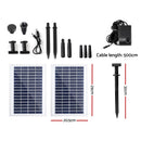 Gardeon Solar Pond Pump Submersible Water Fountain Kit with 2 Panels 7.2FT
