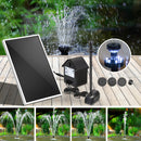 Gardeon Solar Pond Pump Submersible Water Fountain with Battery Kit LED Lights 4FT