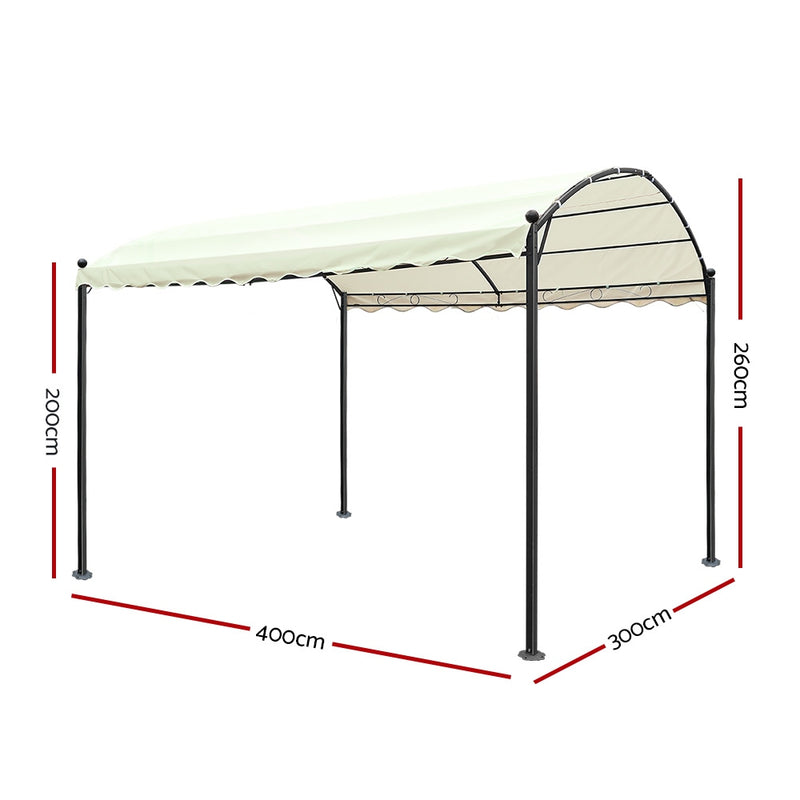 Instahut Gazebo 4x3m Party Marquee Outdoor Wedding Tent Iron Art Canopy