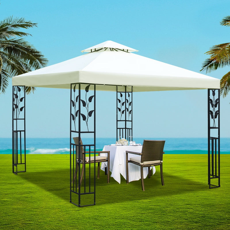 Instahut Gazebo 3x3m Marquee Outdoor Party Wedding Gazebos Tent Iron Art