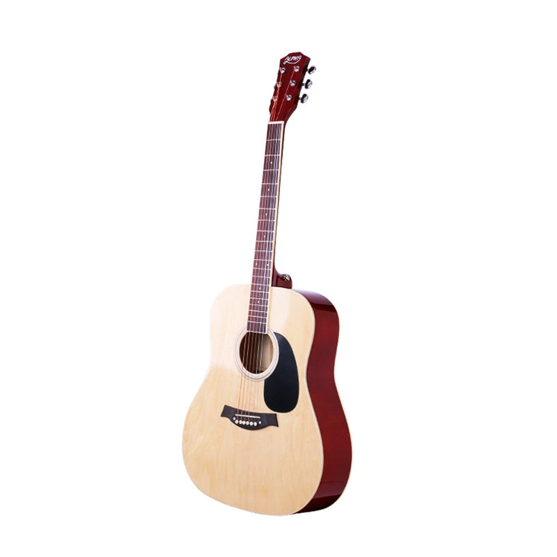 ALPHA 41 Inch Wooden Acoustic Guitar Natural Wood