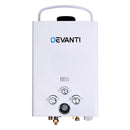 Devanti Portable Gas Hot Water Heater Outdoor Camping Shower 12V Pump White