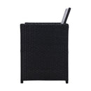 Gardeon 3PC Bistro Set Outdoor Furniture Rattan Table Chairs Cushion Patio Garden Hugo