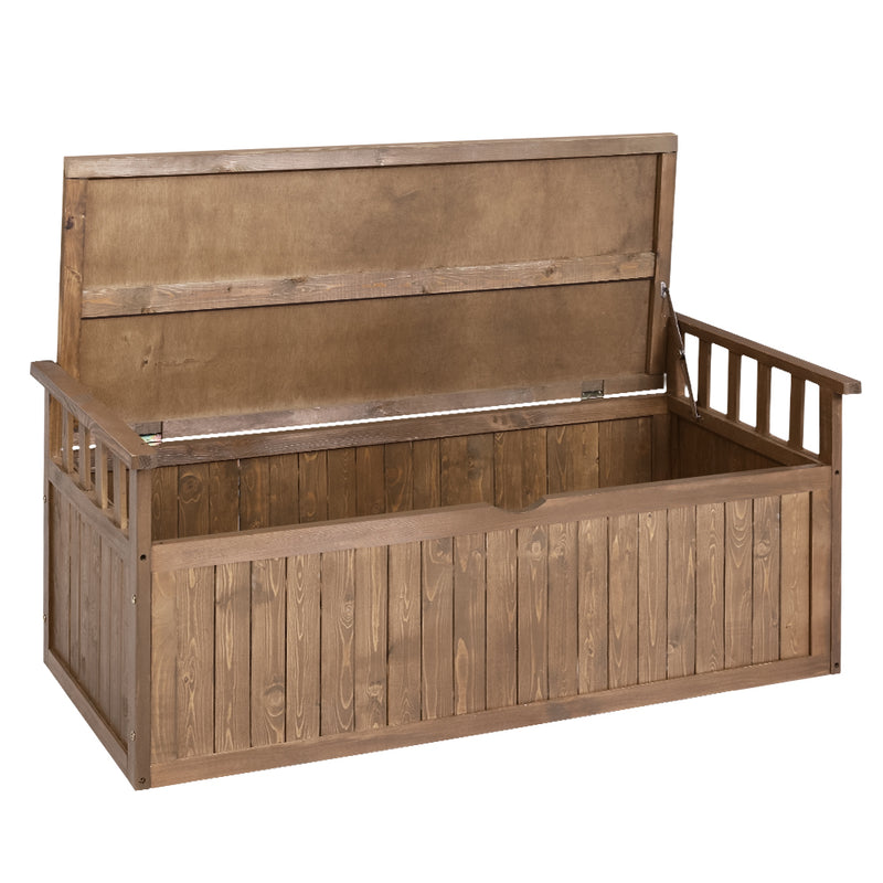Gardeon Outdoor Storage Box Wooden Garden Bench 128.5cm Chest Tool Toy Sheds XL