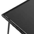 Gardeon 3PC Rocking Chair Table Wicker Outdoor Furniture Patio Bistro Set Black