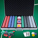 1000pcs Poker Chips Set Casino Texas Hold'em Gambling Party Game Dice Cards Case