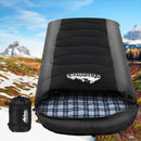Weisshorn Sleeping Bag Single Thermal Camping Hiking Tent Black  -20°C