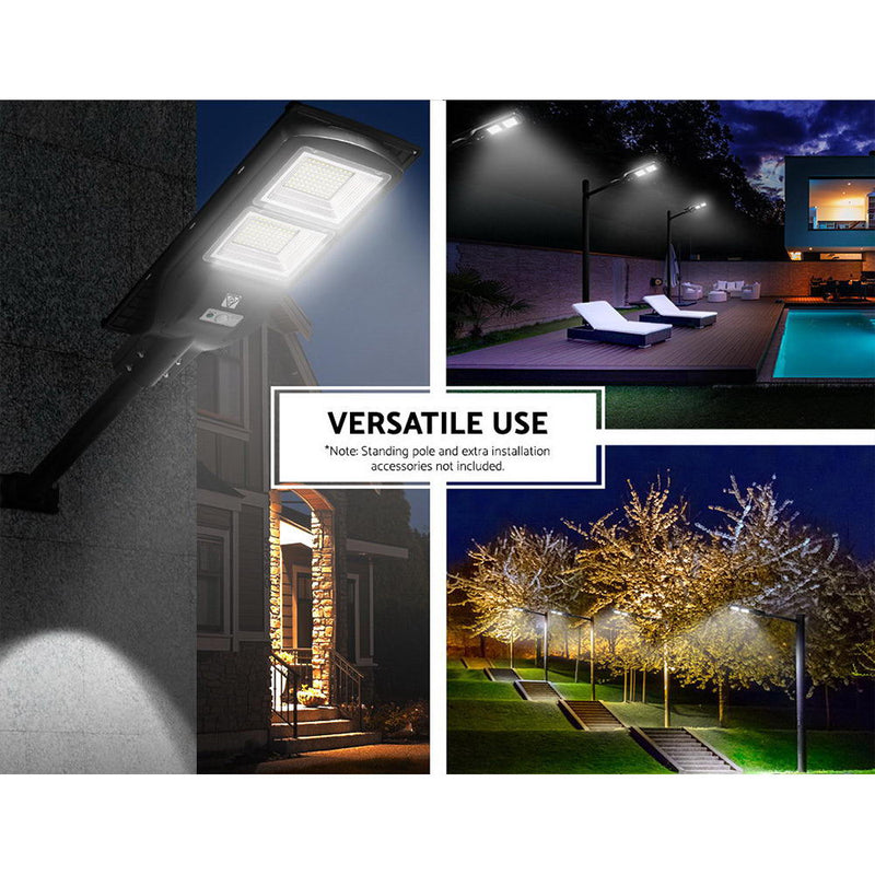 Leier Set of 2 LED Solar Lights Street Flood Sensor Outdoor Garden Light 120W