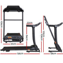 Everfit Treadmill Electric Home Gym Fitness Exercise Machine Incline 400mm