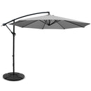 Instahut 3m Outdoor Umbrella w/Base Cantilever Beach Garden Patio Grey