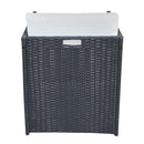 Arcadia Furniture 5 Piece Outdoor Dining Table Set Rattan Table Chairs Garden - Black and Grey