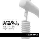 Arcadia Furniture Rocking Egg Chair Outdoor Wicker Rattan Patio Garden Circular - Oatmeal and Grey