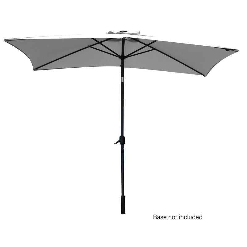 Arcadia Furniture Umbrella 3 Metre Umbrella with Solar LED Lights Garden Yard - Grey