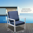 Milano 4pc Outdoor Furniture Lounge Patio Setting Coffee Table Chairs Garden Set