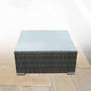 Milano 9 Piece Wicker Rattan Sofa Set Oatmeal Grey Outdoor Lounge Furniture