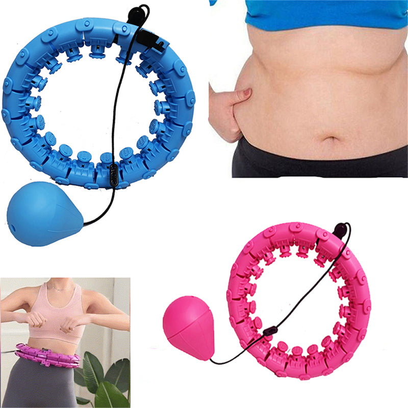 24 Knots Fitness Smart Sport Hoop Adjustable Thin Waist Exercise Gym Circle Ring