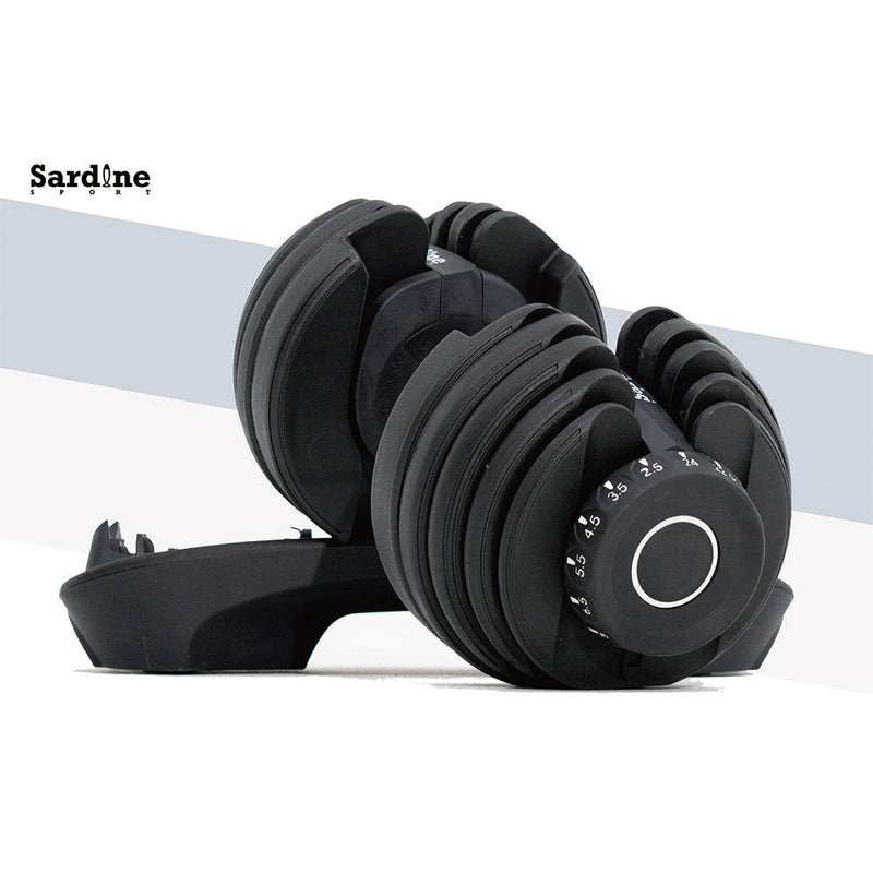 Sardine Sport 48KG Adjustable Dumbbell Set, 1.5KG to 24KG