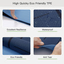 Sardine Sport TPE Yoga Mat, Exercise Workout Mats, Fitness Mat for Home Workout, Home Gym Extra Thick Large Dark Blue & Sky Blue 8mm