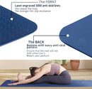 Sardine Sport TPE Yoga Mat, Exercise Workout Mats, Fitness Mat for Home Workout, Home Gym Extra Thick Large Dark Blue & Sky Blue 8mm