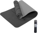Sardine Sport TPE Yoga Mat, Exercise Workout Mats, Fitness Mat for Home Workout, Home Gym Extra Thick Large Dark Grey & Ash Grey 8mm
