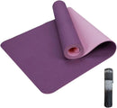 Sardine Sport TPE Yoga Mat, Exercise Workout Mats, Fitness Mat for Home Workout, Home Gym Extra Thick Large Violet & Peach Pink 8mm