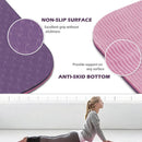 Sardine Sport TPE Yoga Mat, Exercise Workout Mats, Fitness Mat for Home Workout, Home Gym Extra Thick Large Violet & Peach Pink 8mm