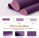 Sardine Sport TPE Yoga Mat, Exercise Workout Mats, Fitness Mat for Home Workout, Home Gym Extra Thick Large Violet & Peach Pink 8mm