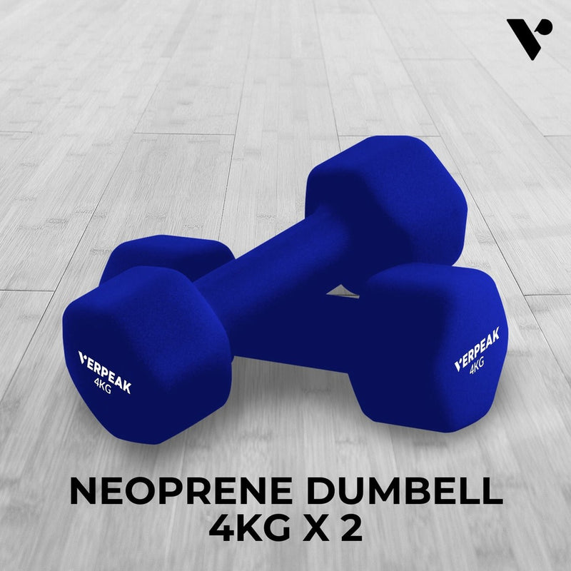 Verpeak Neoprene Dumbbell 4kg x 2 Blue VP-DB-137-AC
