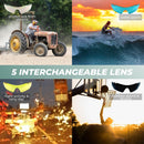 Verpeak Sport Sunglasses Type 2 (White frame with black end tip)