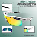 Verpeak Sport Sunglasses Type 2 (White frame with black end tip)