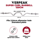 VERPEAK Standard Barbell 120CM Super Curl Bar