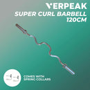 Verpeak Olympic Barbell 120CM Super Curl Bar