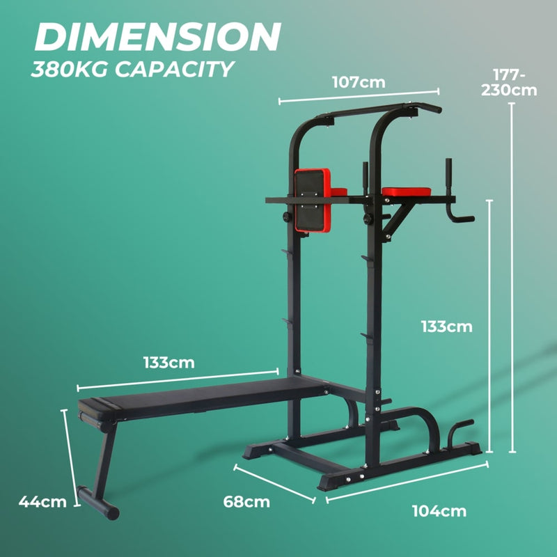 Verpeak Chin-up Power Tower With Bench VP-CPT-101-ZY