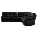 Round Corner Genuine Leather Dark Brown Electric Recliner with 2x Cup Holders Lounge Set for Living Room