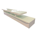 TV Cabinet with 2 Storage Drawers Extendable With Glossy MDF Entertainment Unit in White Colour