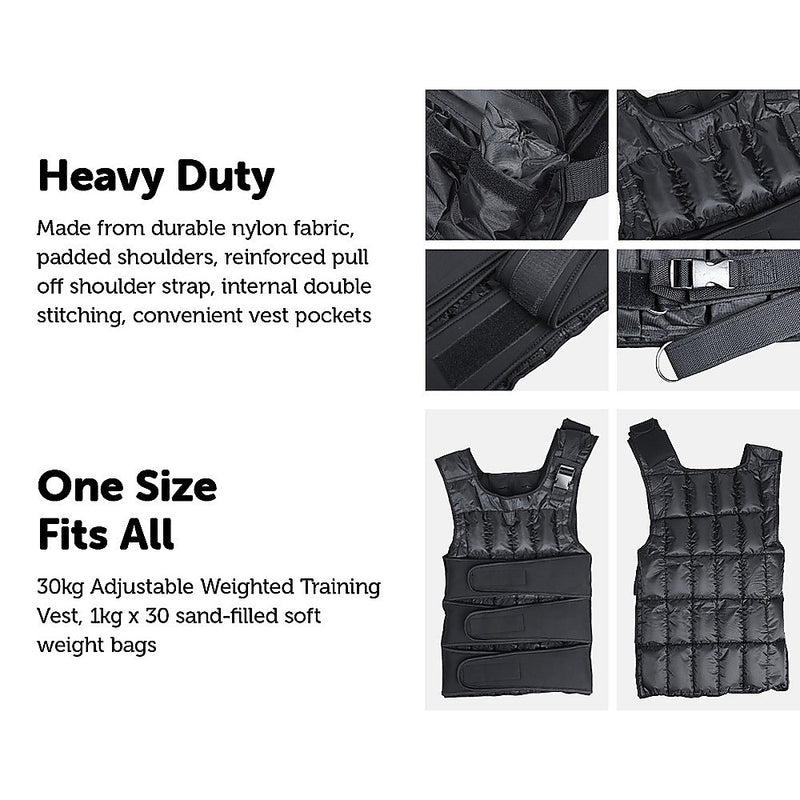 30Kg Adjustable Weighted Training Vest