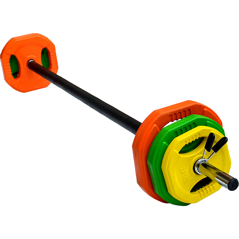 20kg Standard Rubber Coloured Barbell