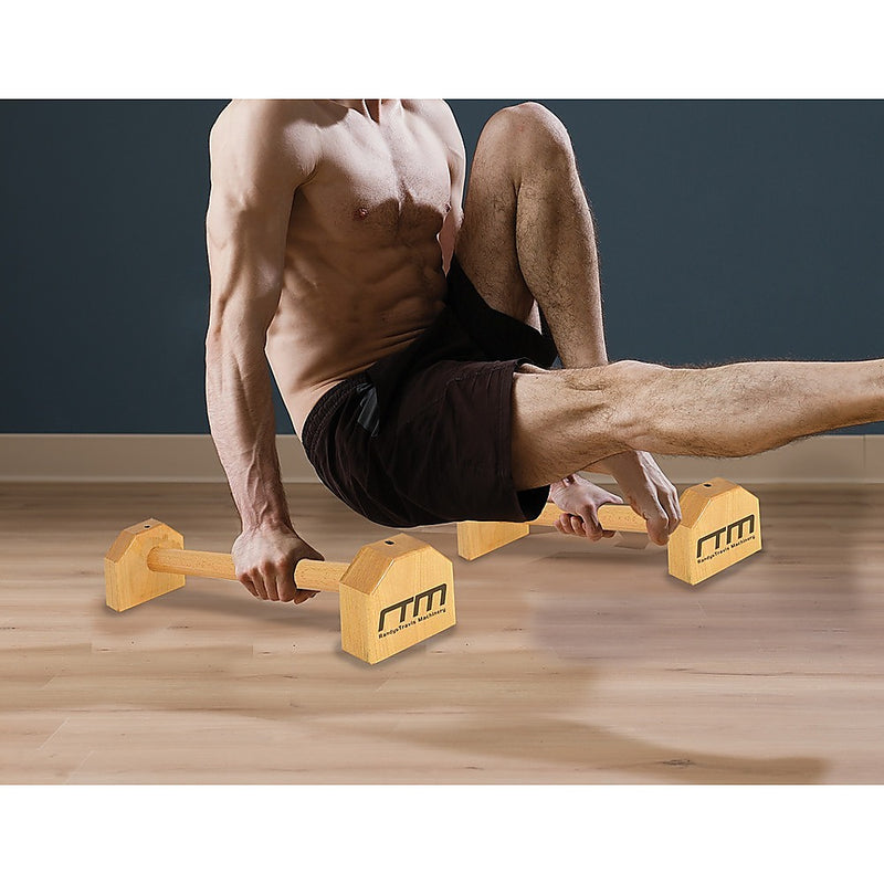Wooden Parallette Bars Push Up & Dip Workouts