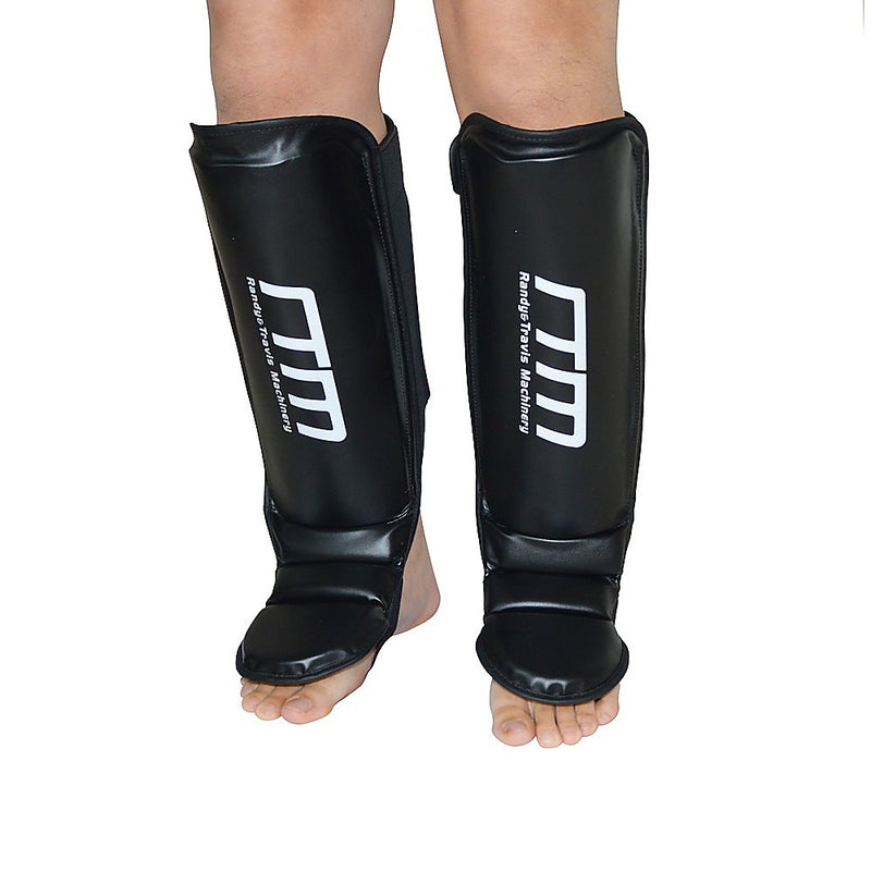 Gel Shin Instep Foot Pads MMA UFC Leg Kick Guards Muay Thai Boxing - Large