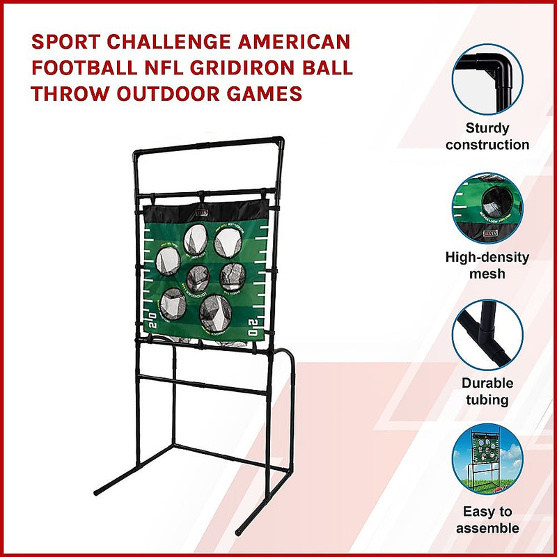 Sport Challenge American Football NFL Gridiron Ball Throw Outdoor Games