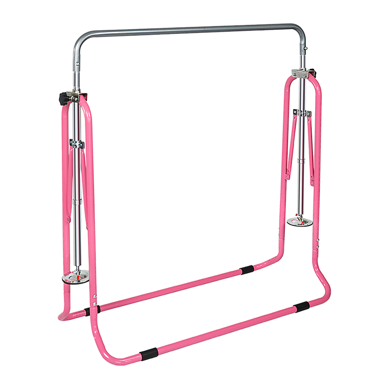 Kids Gymnastics Bars Training Horizontal Bar Monkey Kip Bar Pink