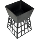 Black Fire Pit Square Log Patio Garden Heater Outdoor Table Top BBQ Camping