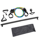 Exercise Pilates Bar Kit Resistance Bands Yoga Fitness Stretch Workout Gym