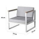 Dana White 1-Seater Outdoor Sofa